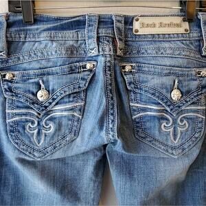 Rock Revival distressed Heather skinny jeans 27